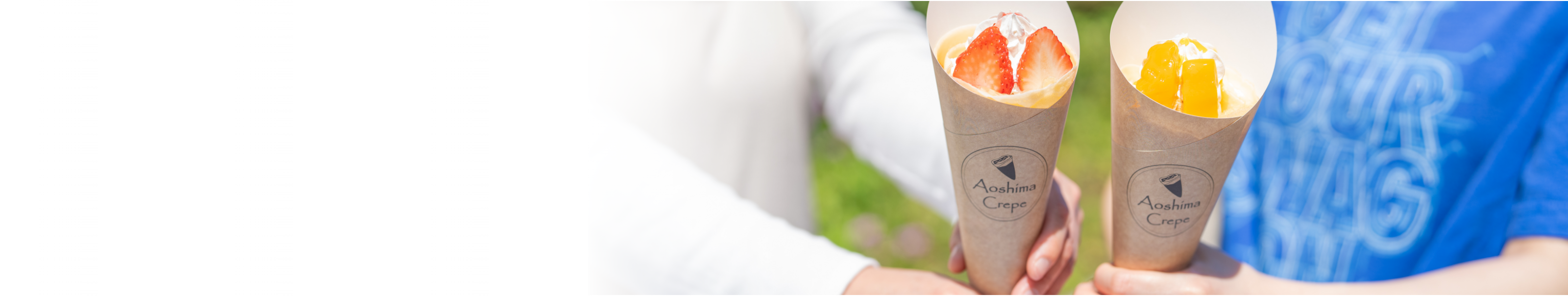 Woman holding a crepe